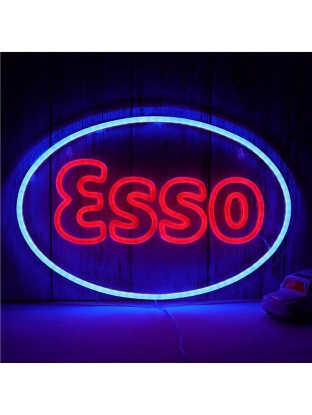 Esso Oil Gasoline LED Neon Sign Gas Shop Garage Decor Bar Man Cave Wall Mechanix